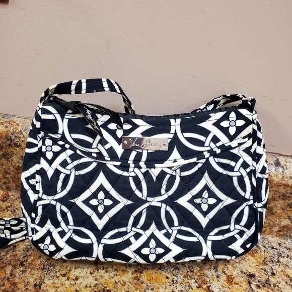 Vera Bradley Small Black Whit Concerto Crossbody - Picture 1 of 8
